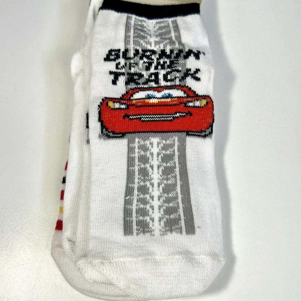 Disney‎ Pixar Cars Ankle Socks Lightning McQueen Boys Size 6-8.5 3 Pairs NWT